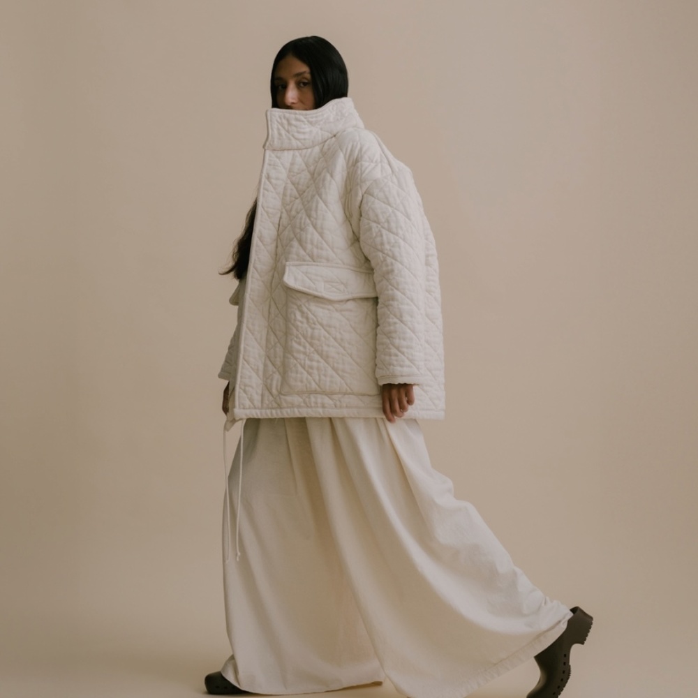 BROWN Everybody World Quilt Coat - Brown